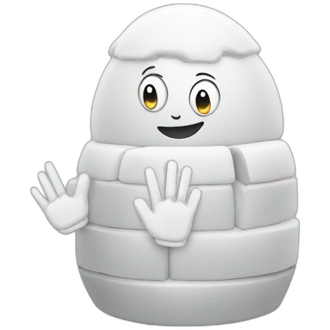 igloo with music sign language emoji