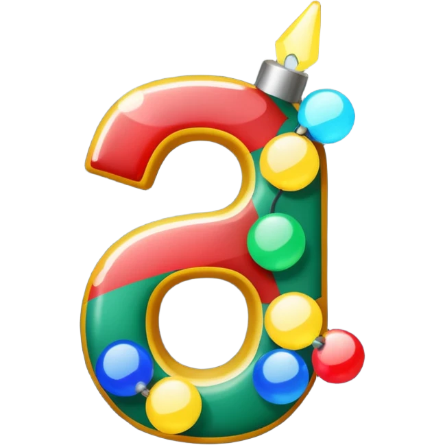 the number "1637" with Christmas lights wrapping it emoji