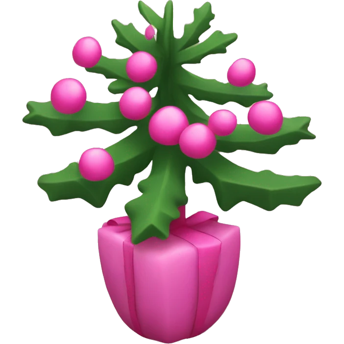 Arbole navidad rosa emoji