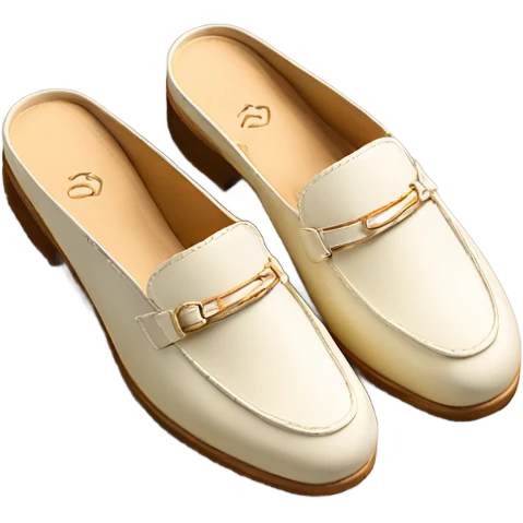 Loafer mule slide cream emoji