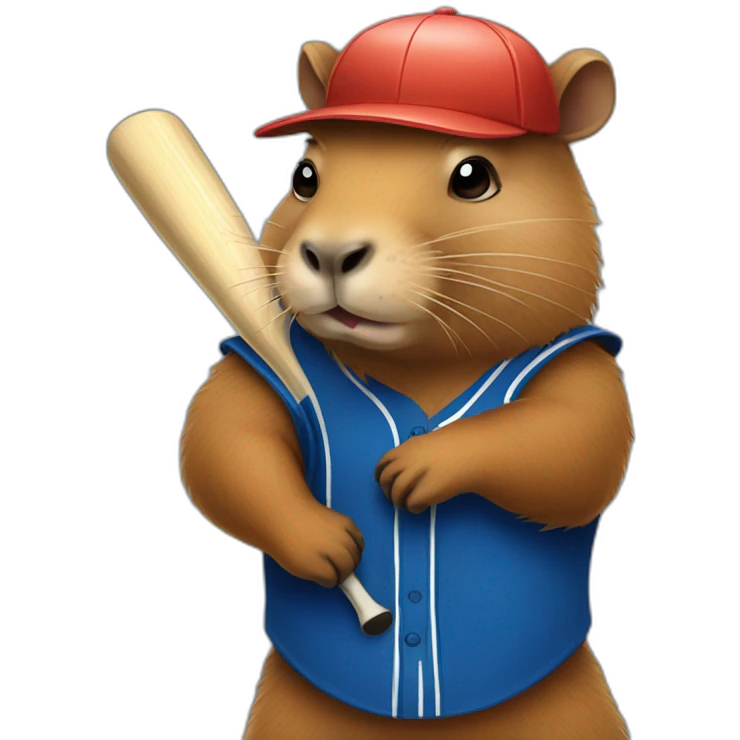 capybara playing baseball emoji