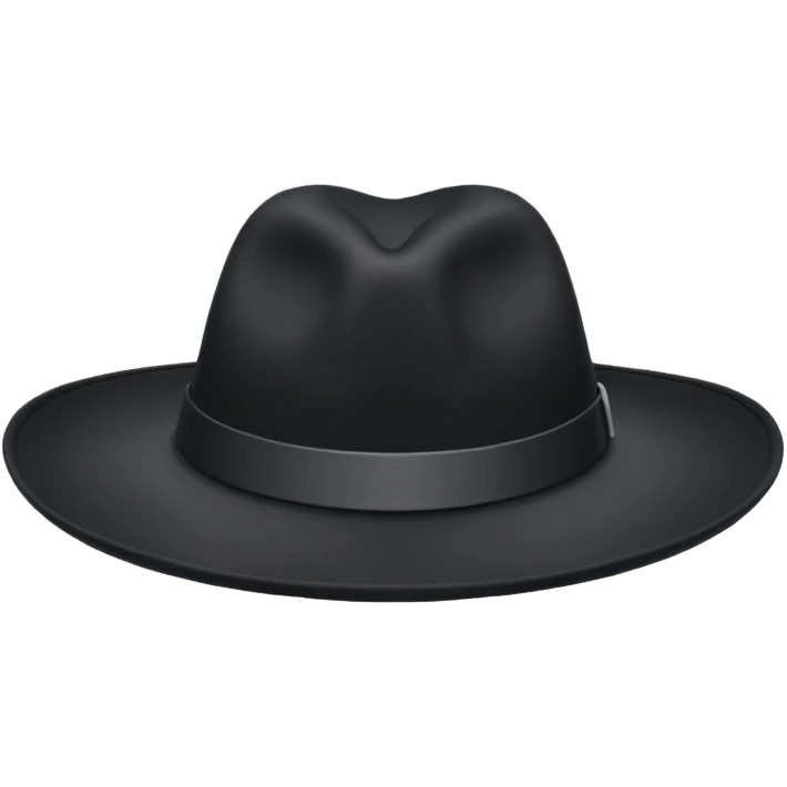 a single black hat emoji