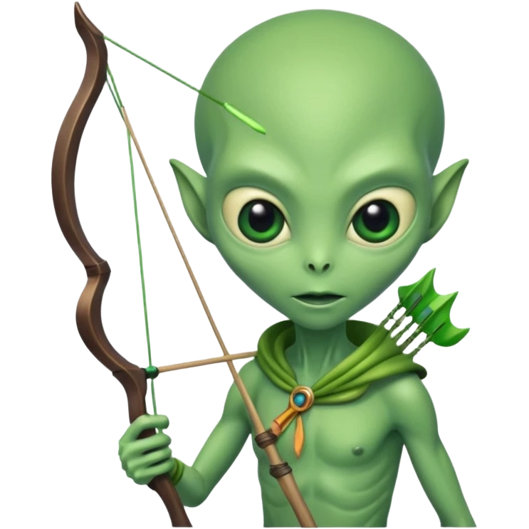 alien hold bow emoji