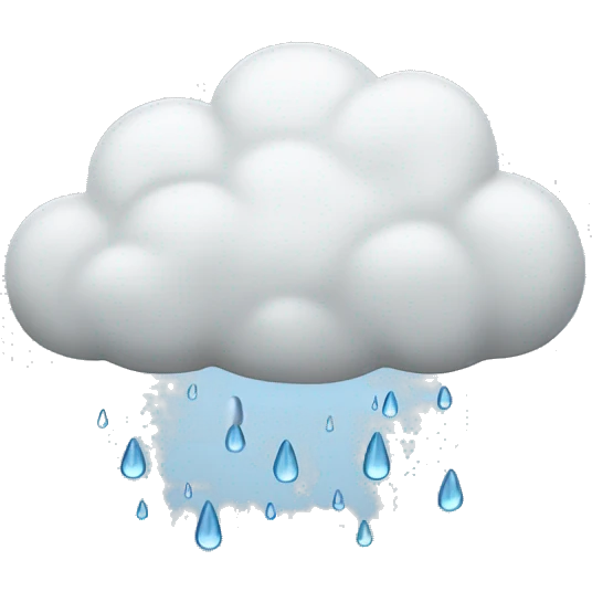 Rain cloud as a person  emoji