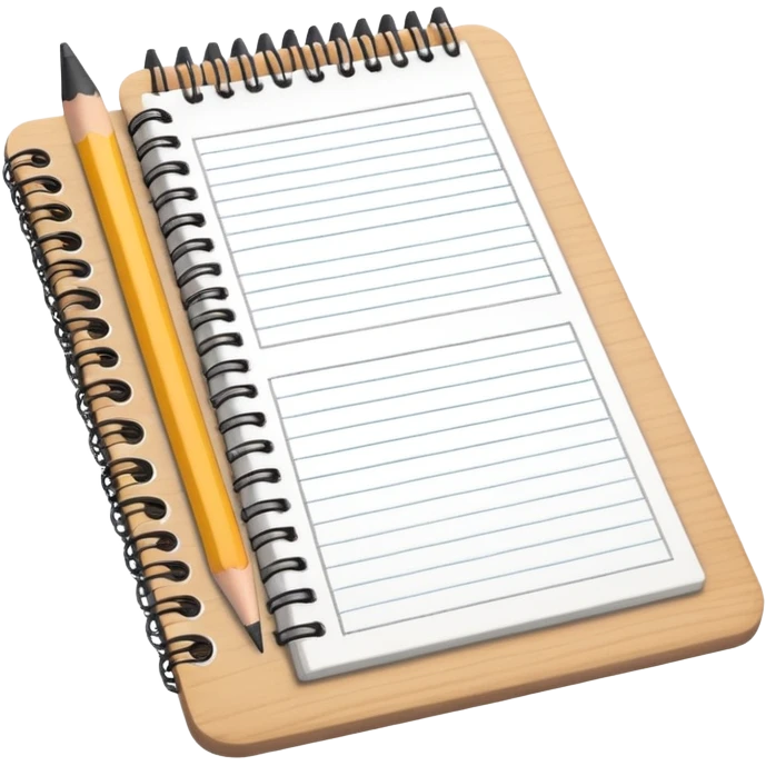 pencil and notebook emoji