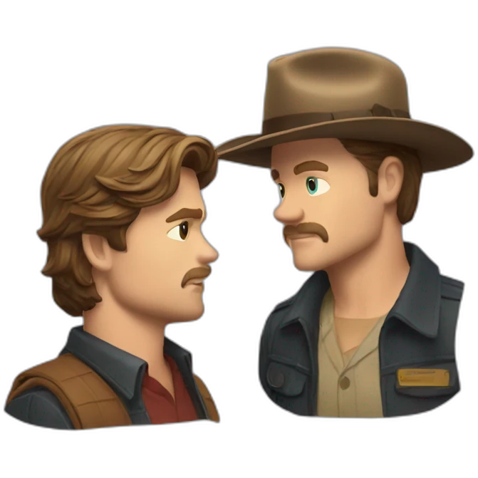 Jim hopper play with Steve Harrington  emoji
