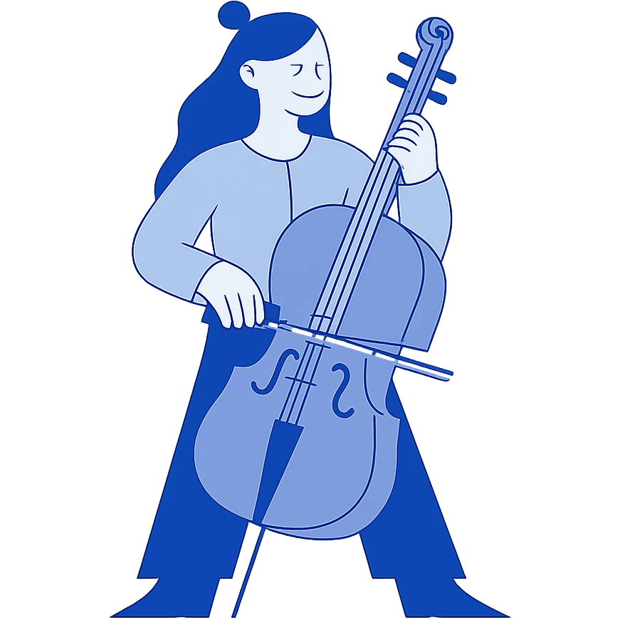girl playing cello emoji