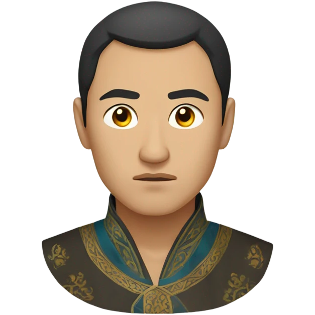 cry  Kazakh men photorealistic serious emoji