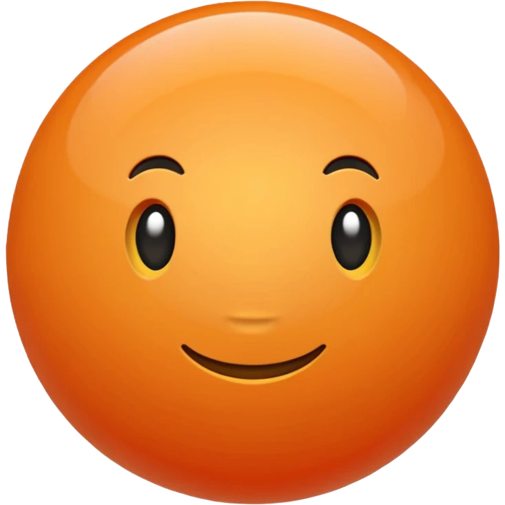 bright-orange sphere emoji