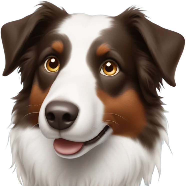 Border collie blue eyes and small brown patch on cheeks emoji