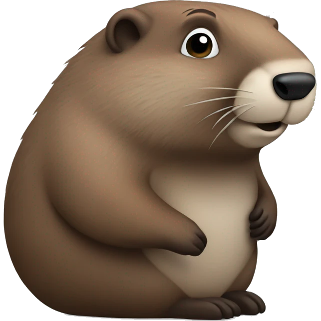 Pooping groundhog emoji