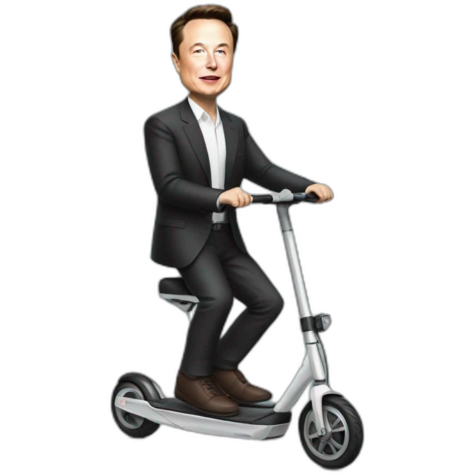 Elon musk en trotinette emoji