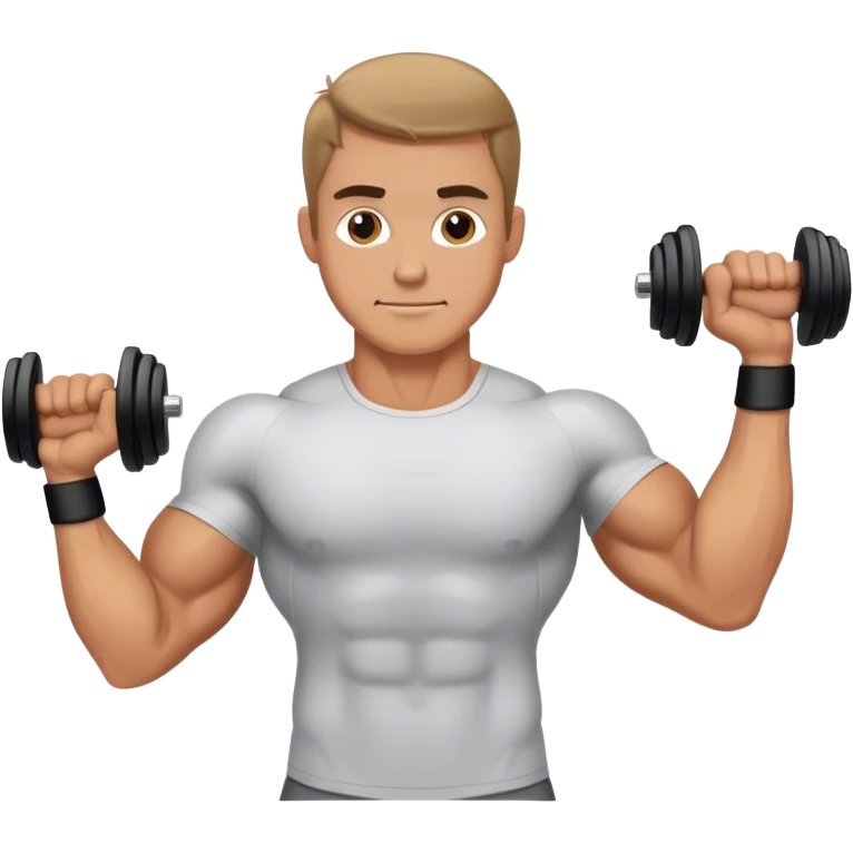 man weighted wrist curl emoji