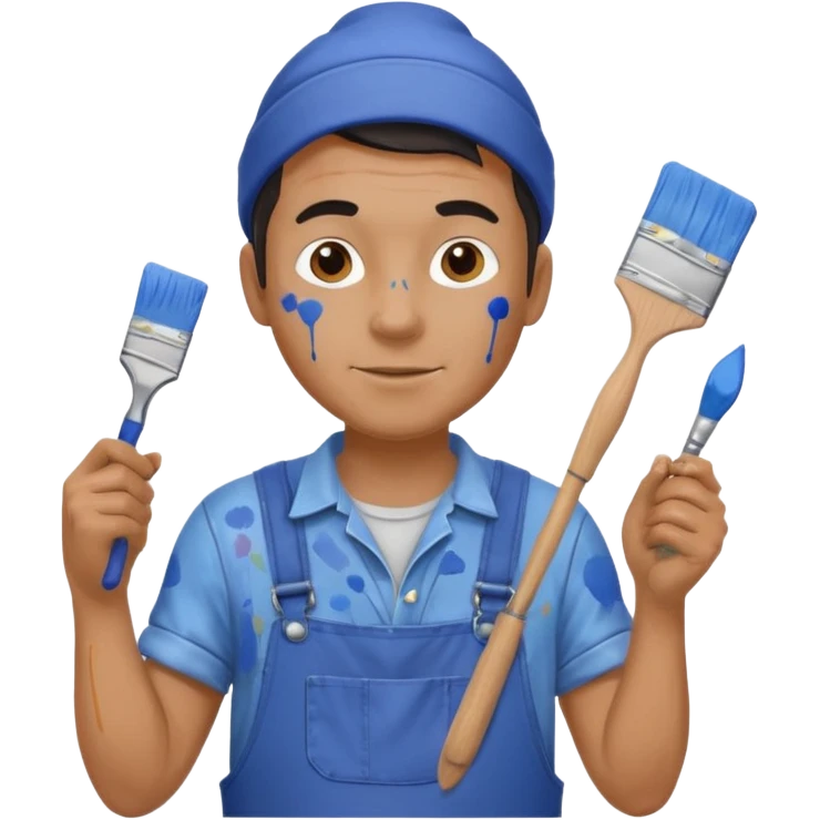 Ceramic Painter man emoji