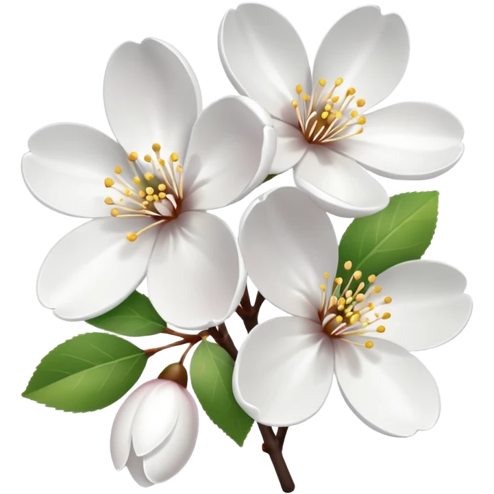 white cherryblossom emoji