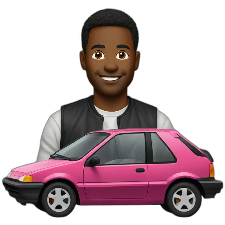 Mkbhd driving a geo metro emoji
