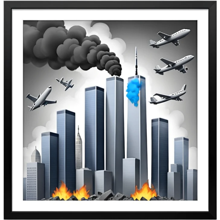 9/11 towers and Airplanes emoji
