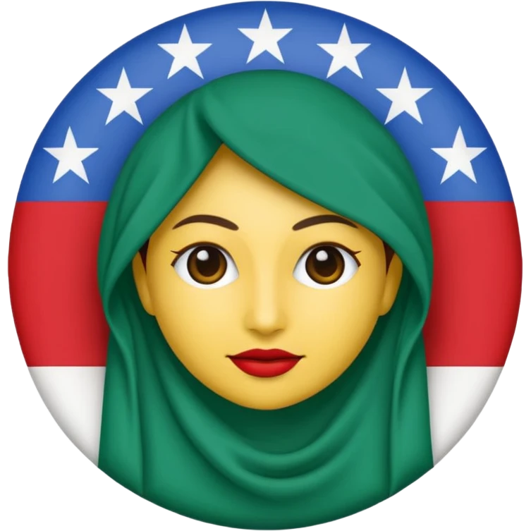 emoji de bandera gitana azul verde y círculo SOLO DE COLO ROJO en el centro  emoji