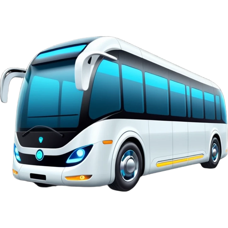 cyber luxury future self driving bus auto vehicle emoji