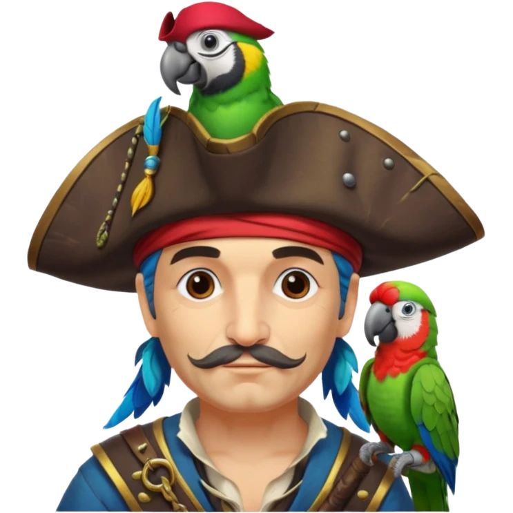 Pirates and parrot emoji