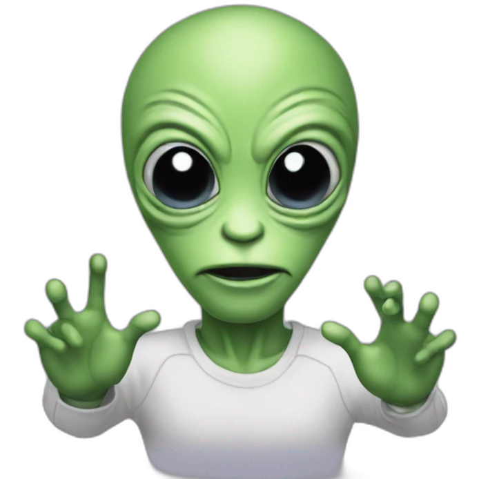 alien con tres dedos emoji
