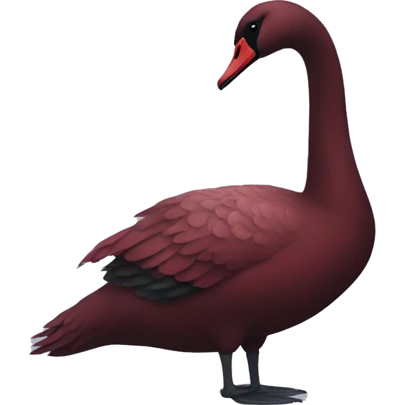 Dark red swan  emoji