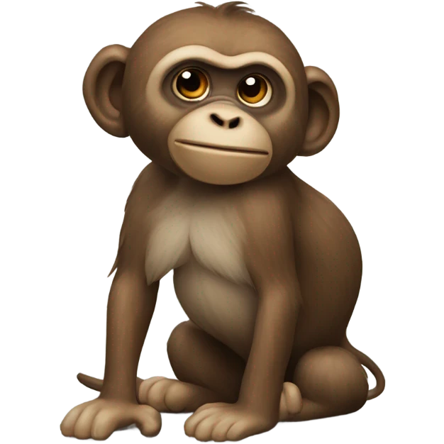 A monkey on a dog emoji
