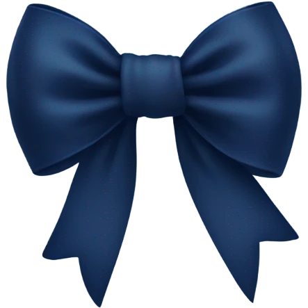 Dark Navy blue bow emoji