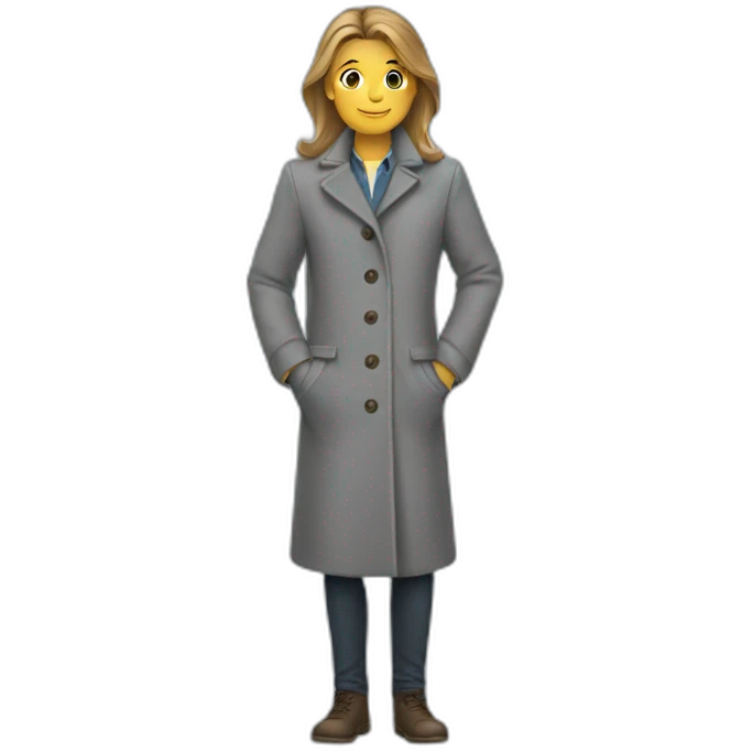 Grey coat emoji