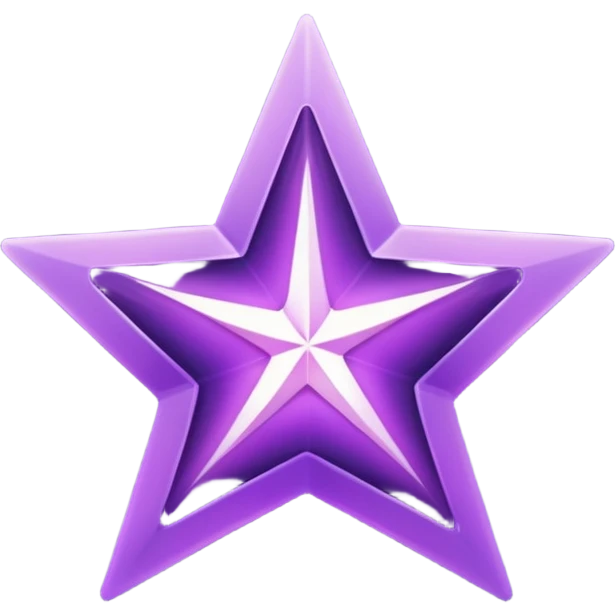 Purple void star that looks ethereal and only has four points emoji
