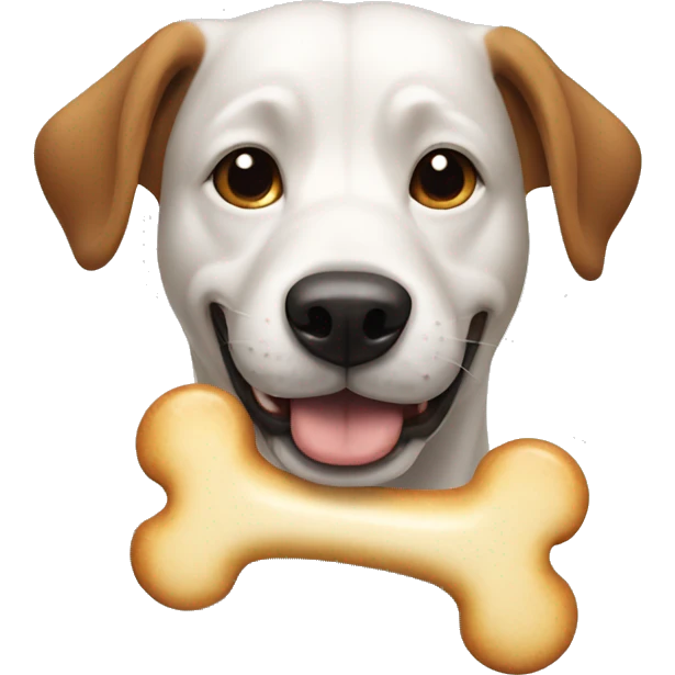 Dog with a bone emoji