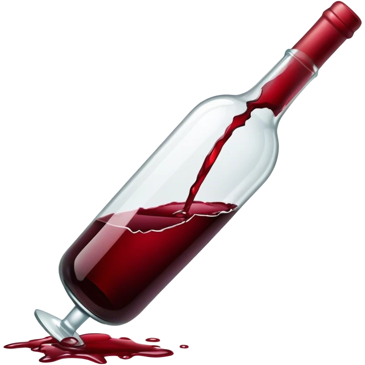 red wine broke glass bottle emoji