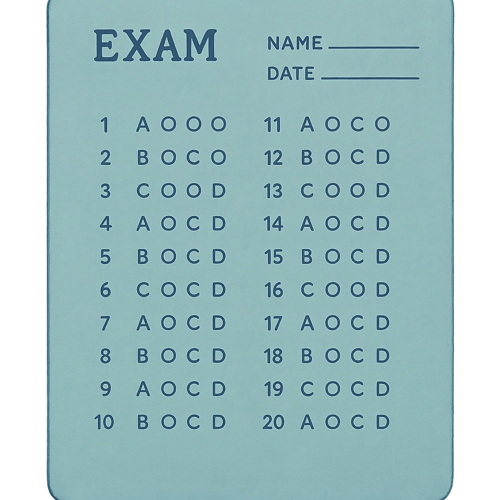 ghibli style blue exam paper emoji