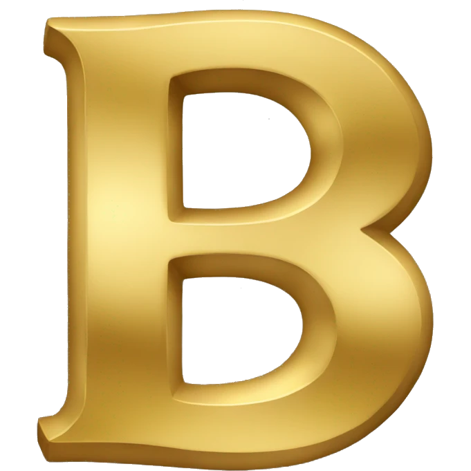 letter "D" gold emoji