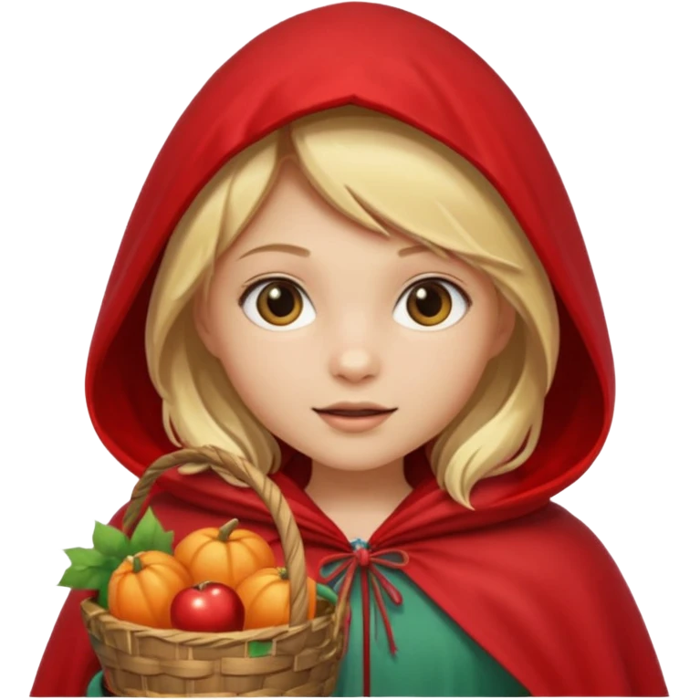 little red riding hood with blonde hair emoji