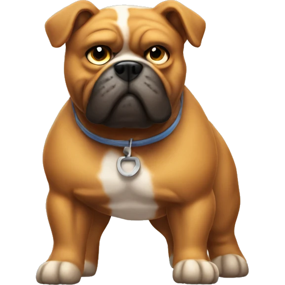Bodybuilder dog emoji