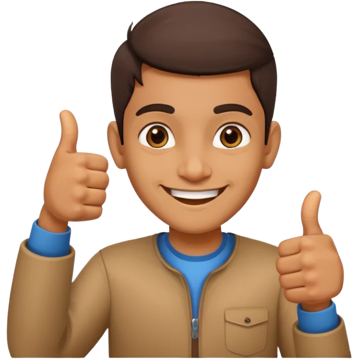 Indian with thumbs up emoji