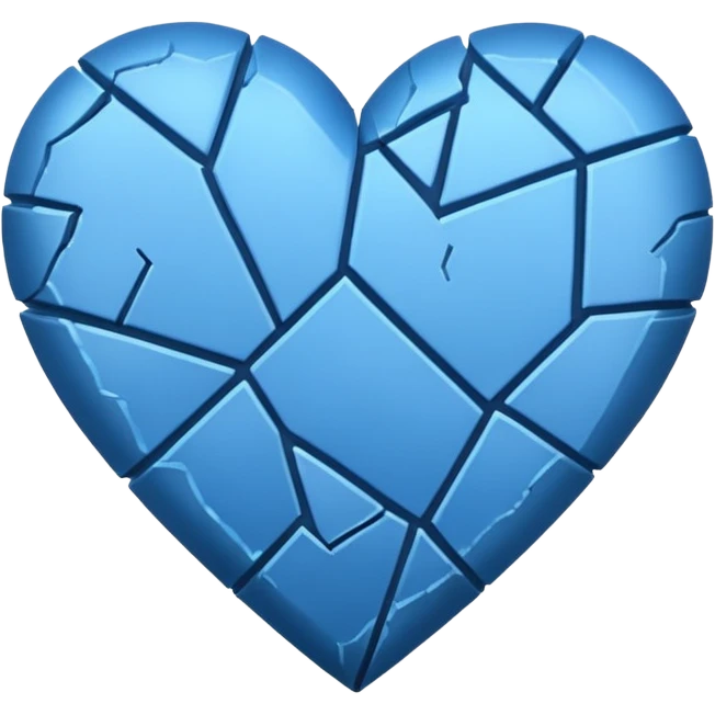 Blaues Herz zerbrochen emoji