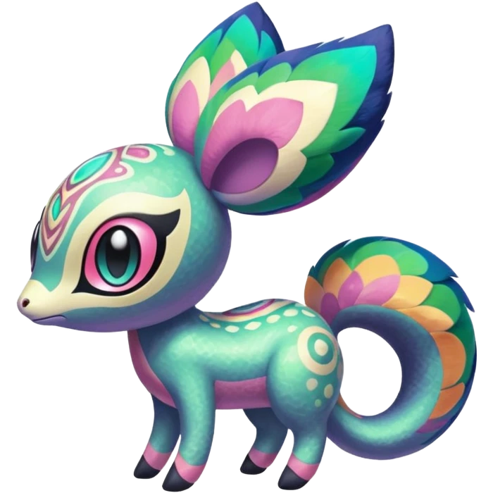 Colorful Exotic Meloetta-Vernid-Trico-Kirby-Fakémon-creature-hybrid emoji