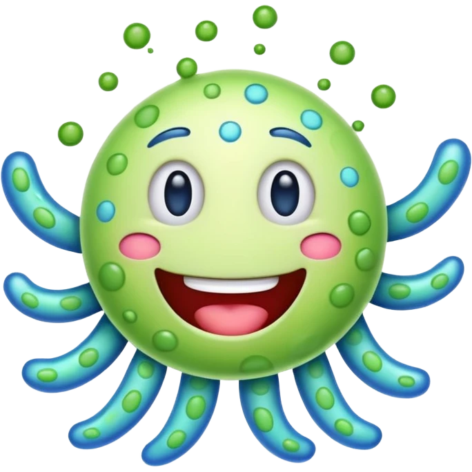 Happy bacteria emoji emoji