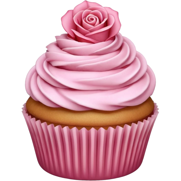 Apple rose cupcake emoji