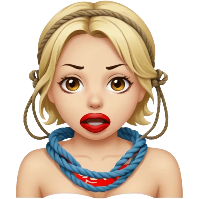 Sexy girl being gagged  emoji