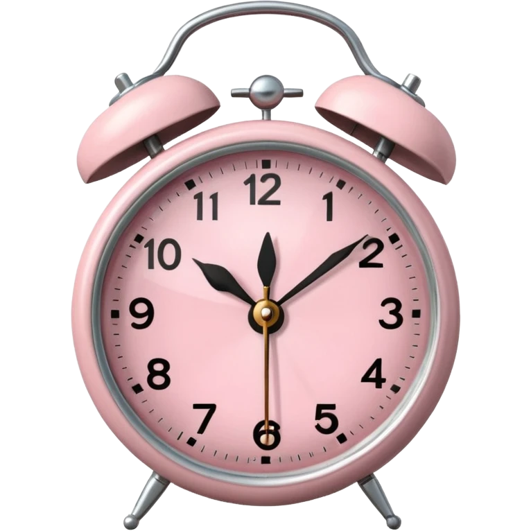 Light pink old fashioned alarm clock  emoji