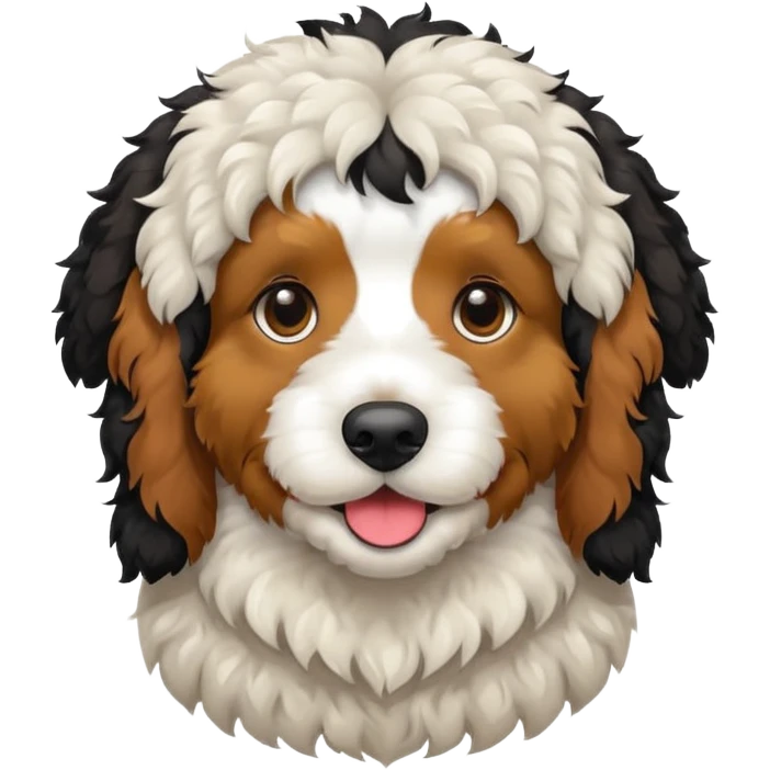 Tri color bernedoodle emoji