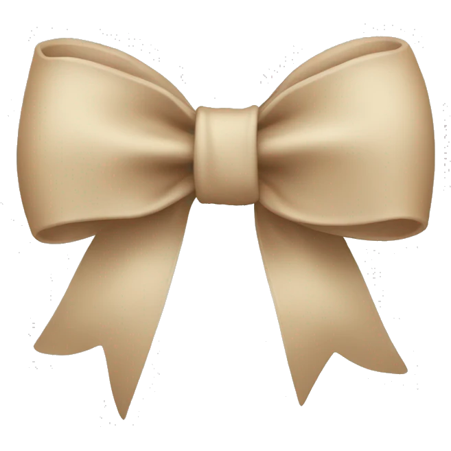 Beige bow emoji