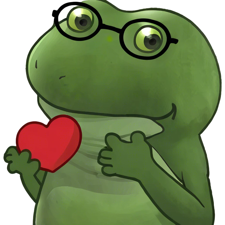 Albert Einstein holds his heart in his hands emoji