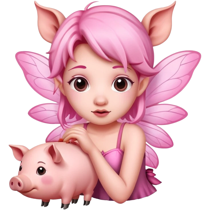 Fairy of pigs emoji