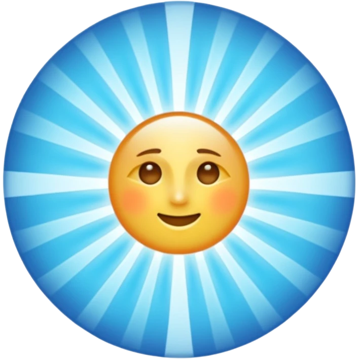 A lot of light blue rays  emoji