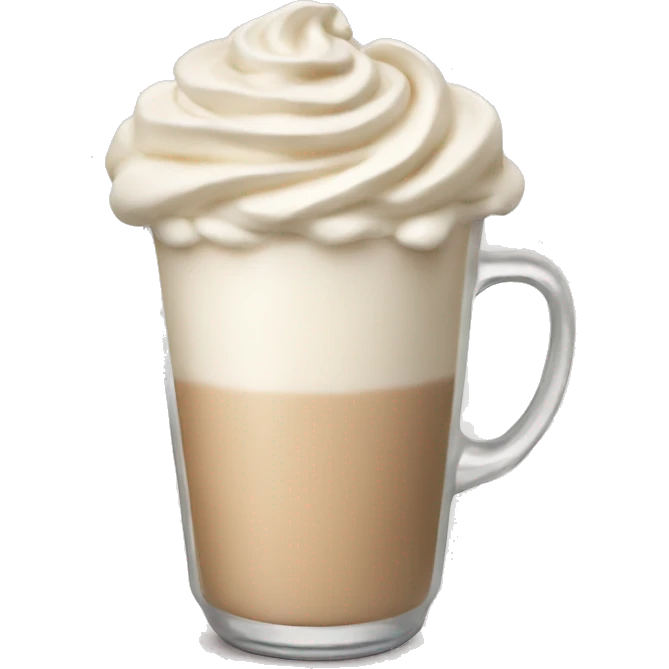Whipped cream latte emoji