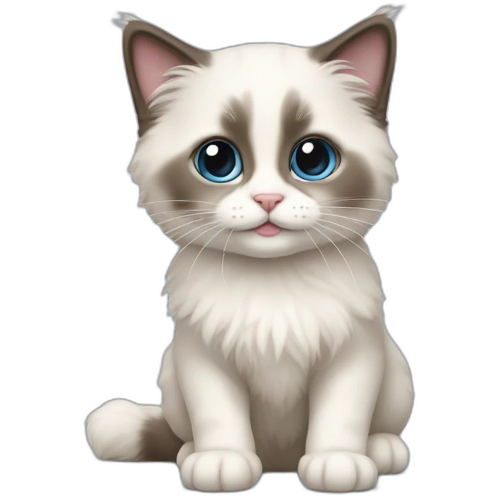 Ragdoll kitten emoji